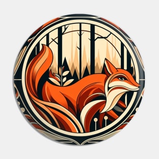 Red fox in the Forest Pin