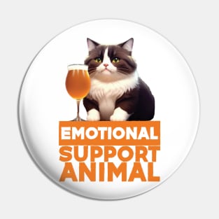 Just a Purrfect Emotional Support Animal Cat Pin