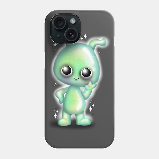 Little green man Phone Case by Manxcraft