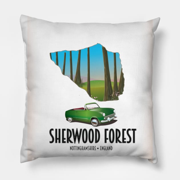 Sherwood Forest Nottinghamshire England Pillow by nickemporium1