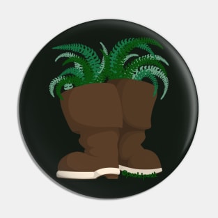 Sword Fern Rain Boots Pin