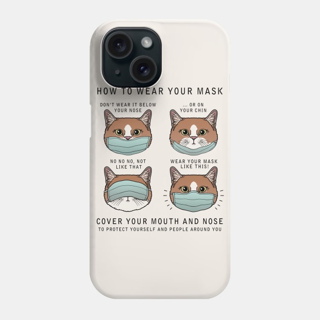 How to wear your mask 4 Phone Case by tiina menzel