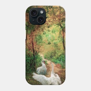 Hot Conversation on the Path to the Pond Phone Case