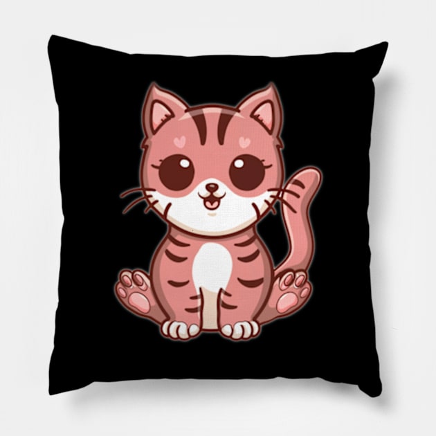 Cute Cat Pillow by Welcome To Chaos 