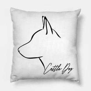 Proud Cattle Dog profile dog lover gift Pillow