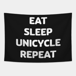 Eat sleep unicycle repeat 2.0 Tapestry