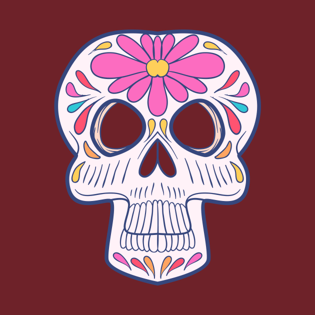 Floral Fusion Skull by KatiNysden