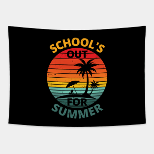 Vintage Retro Schools Out for Summer Last Day of School Tapestry