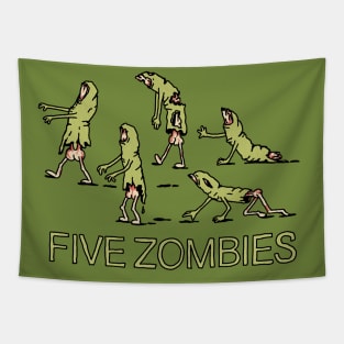 FIVE ZOMBIES Tapestry