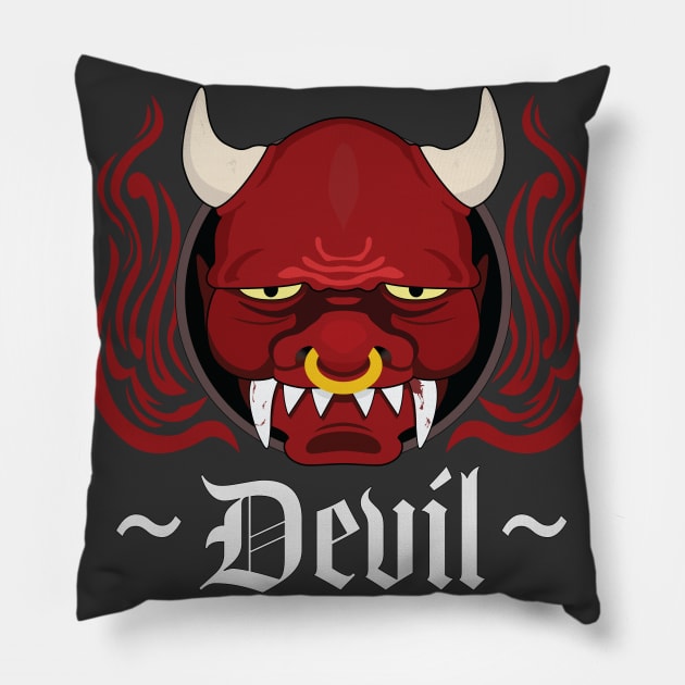 The Devil Within - White Pillow by RCLWOW