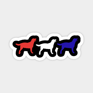 Red, White & Blue Happy Lab Design Magnet