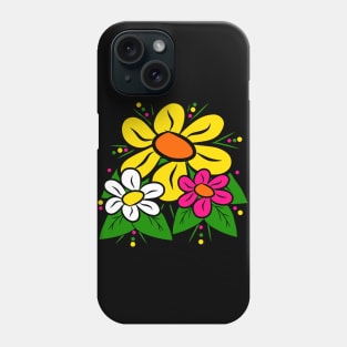 colourful flowermeadow daisy flower tendril daisies Phone Case