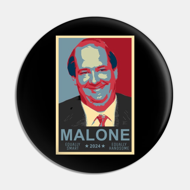 Kevin Malone 2024 Presidential Candidate T-Shirt Pin by felixbunny