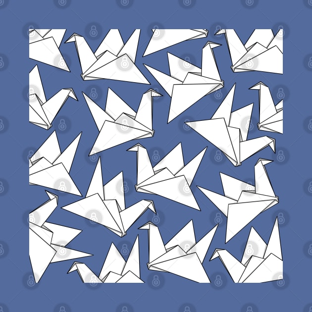 Origami Crane Blue Violet by Sketchbook ni Abi