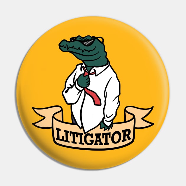 Litigator Pin by rocksandcolors