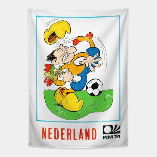 Nederland 74 / Vintage Faded-Style Football Design Tapestry