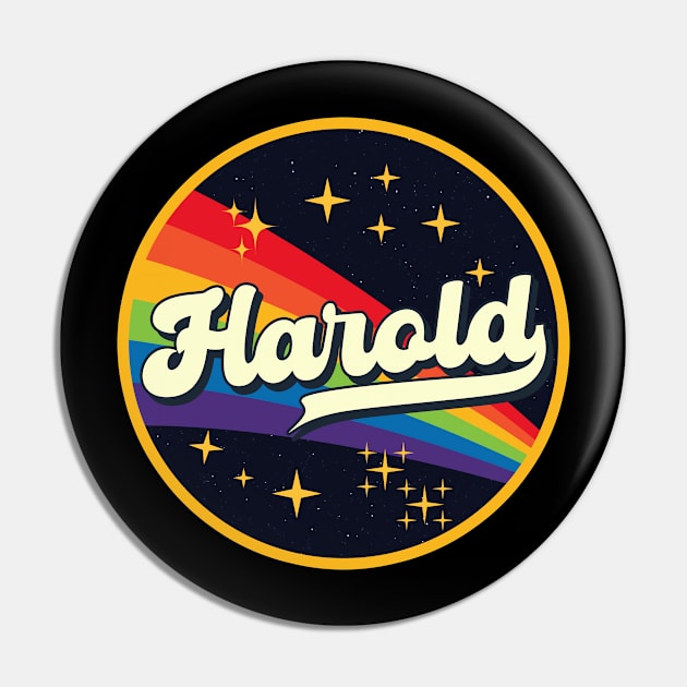 Harold // Rainbow In Space Vintage Style Pin by LMW Art