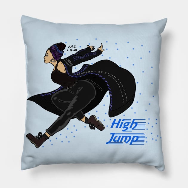 High Jump Pillow by TeeJay93