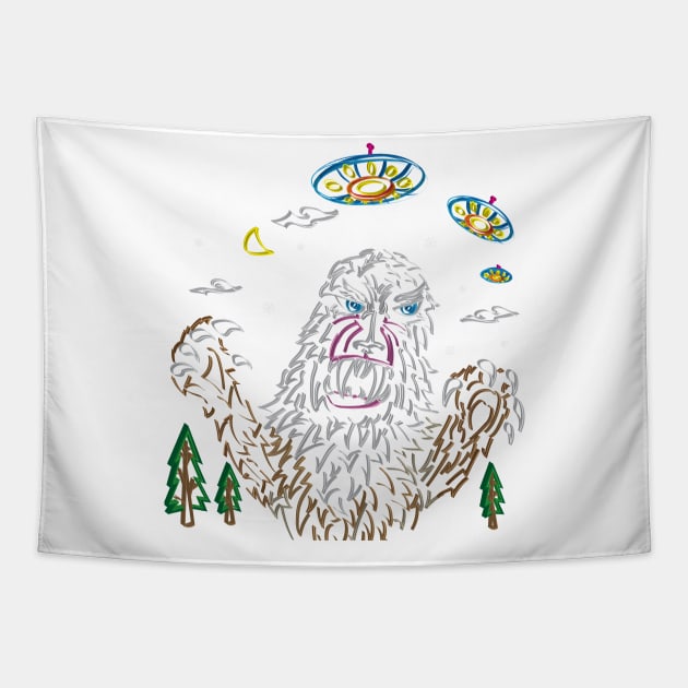 Sasquatch Tapestry by riomarcos