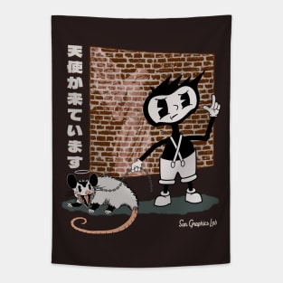 Angels Are Coming Rubber Hose Style Comic Tapestry