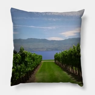 The Okanagan Lake and Grape Vines Pillow