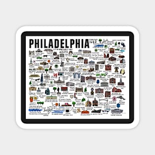 Philadelphia Map Magnet