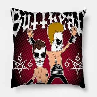 Black Metal Buttheads Pillow