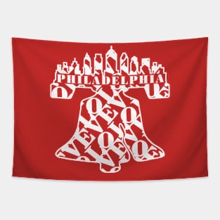 PHILADELPHIA LIBERTY BELL LOVE Philly City Skyline Liberty Bell Philly Fan Favorite Tapestry