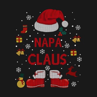 Funny Santa Costume Napa Claus Xmas Pyjama Tee T-Shirt