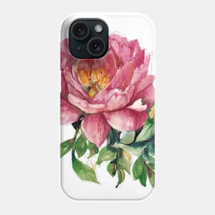 Loose Watercolor Peony 4 Phone Case