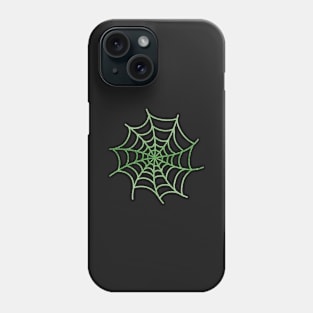 Green Glittery Spider's Web Phone Case