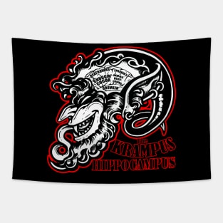 The Krampus Brain - Krampus Hippocampus - Red Outlined Version Tapestry