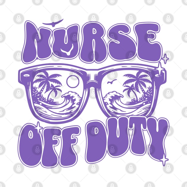 Nurse Off Duty Sunglasses Beach Sunset Palm trees - Summer by OrangeMonkeyArt