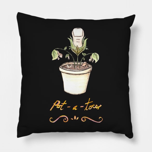 Pot-a-Toes Pillow by plotDriving-NPC