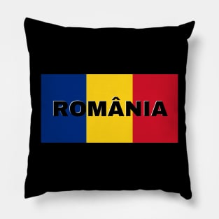 România Flag Pillow