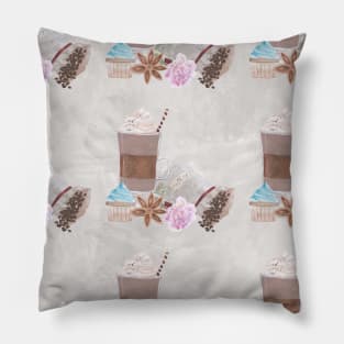 Coffee Neck Gator Fancy and Cupcakes Coffee Pillow