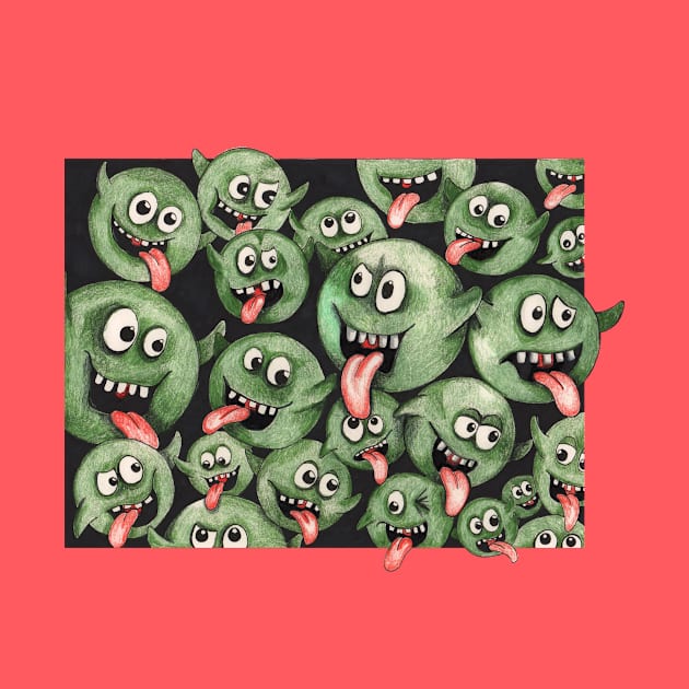 Little Green Monsters by Squidoodle