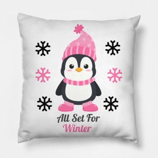 All Set For Winter - Cute Penguin Pillow