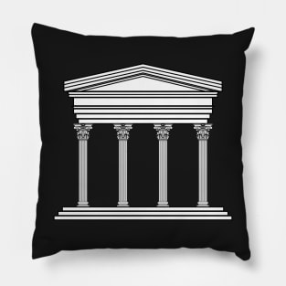 White pantheon (small) Pillow