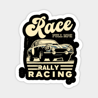 Vintage Rally Retro Car Magnet