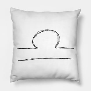 Dark and Gritty Libra Zodiac Sign Pillow