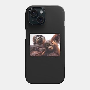 Mother & baby Orangutan, Borneo Phone Case
