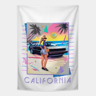 CALIFORNIA BEACH 80S RETRO STYLE Tapestry