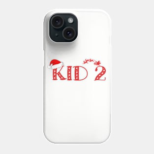 Christmas Family Name "Kid 2" Photo Design Shirt Phone Case