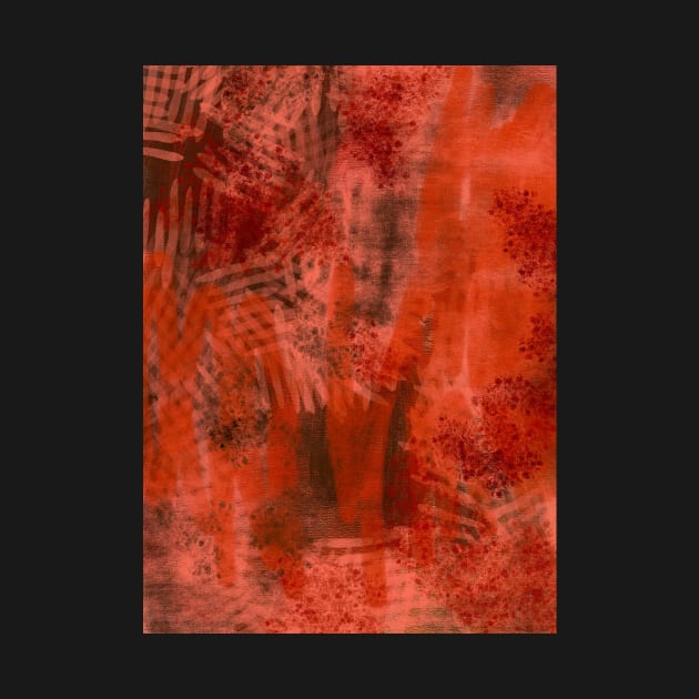 Abstract multimedia digital painting warm colors by MegMarchiando