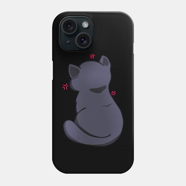 Kawaii Angry Cat from the backside, Cat Love Phone Case by dukito