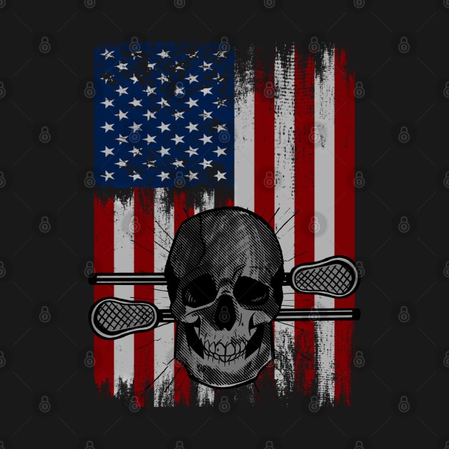 lacrosse american flag Vintage LAX by JayD World