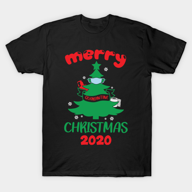 Discover Merry Quarantine Christmas 2020 mask Tshirt - Merry Quarantine Christmas 2020 Mask - T-Shirt