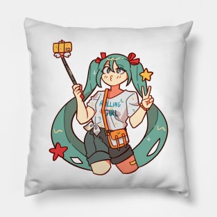 Chibi hatsune miku vocaloid Pillow