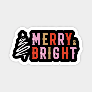 Merry And Bright Tree Magnet